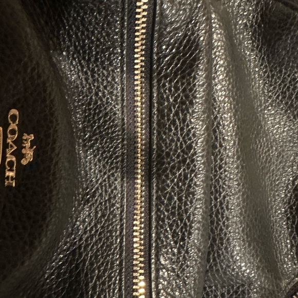 Coach mini backpack purse (black leather with gold detail) - Picture 5 of 5